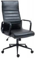 Bürostuhl Kolumbus Echtleder schwarz/schwarz 