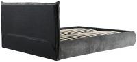 Bett Mirka 160x200 cm Stoff dunkelgrau 