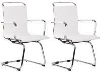 2er Set Stühle Burnley Kunstleder weiß