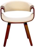 2er Set Esszimmerstuhl Foley Stoff walnuss/creme 