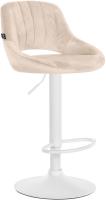 Barhocker Milet Samt weiß creme