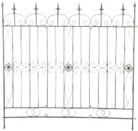 4er Set Gartenzäune Mangold antik-grün 