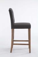 Barhocker Louise Stoff antik-hell dunkelgrau 