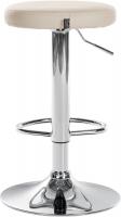 2er Set Barhocker Ponte Kunstleder chrom creme 