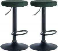 2er Set Barhocker Ponte Samt schwarz grün