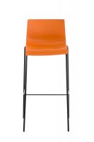Barhocker Hoover 4-Fuß Gestell schwarz orange 