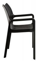 2er SET Stapelstuhl DIVA schwarz 