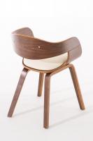Besucherstuhl Kingston walnuss/creme 