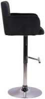 Barhocker Los Angeles Samt chrom schwarz 