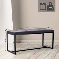 Sitzbank Barci B Kunstleder schwarz 
