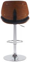 Barhocker Clawson Kunstleder chrom walnuss/schwarz 