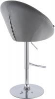 Barhocker London Samt chrom grau 