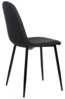 4er Set Esszimmerstühle Napier Stoff schwarz 