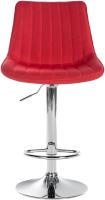 2er Set Barhocker Toni Stoff chrom rot 