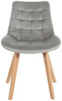 Stuhl Brook Samt grau 
