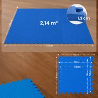 V2 6er Bodenschutzmatte 61x61cm  blau 