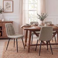 Esszimmerstuhl Antibes Stoff Teddy taupe 