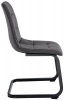 2er Set Esszimmerstuhl Vermont Samt schwarz 