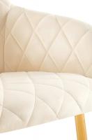 2er Set Esszimmerstuhl Monett Samt G creme 
