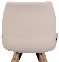 Stuhl Luna Kunstleder creme 