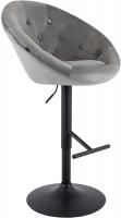 Barhocker London Samt schwarz grau
