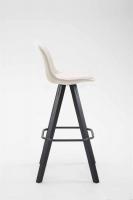 Barhocker Franklin Stoff Square Schwarz (eiche) creme 