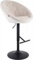 Barhocker London Samt schwarz creme