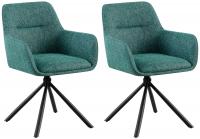 2er Set Stuhl Tipton Stoff dunkelgrün 2er Set Stuhl Tipton Stoff dunkelgrün