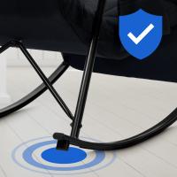 Schaukelstuhl Cathy Stoff schwarz 