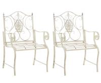 2er Set Gartenstühle Punjab antik-creme 