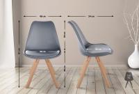 Stuhl Sofia Kunstleder Square grau 