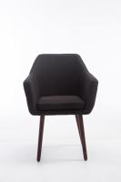 Besucherstuhl Utrecht Stoff Walnuss (eiche) schwarz 