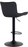 2er Set Barhocker Emma Samt schwarz 