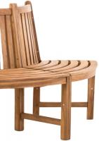 Baumbank Leming halbrund 200 cm teak 