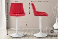 Barhocker Toni Stoff weiß rot Barhocker Toni Stoff weiß rot