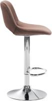 Barhocker Camden Samt chrom braun 