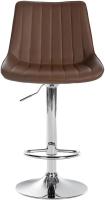 2er Set Barhocker Toni Kunstleder chrom braun 