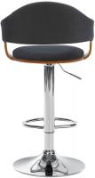 2er Set Barhocker Nilse Stoff chrom walnuss/schwarz 