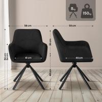 Stuhl Tipton Cord schwarz