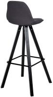 Barhocker Corbin Stoff Square schwarz dunkelgrau 