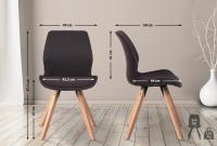 4er Set Stuhl Luna Stoff schwarz 4er Set Stuhl Luna Stoff schwarz