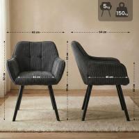 Esszimmerstuhl Vienna Cord schwarz dunkelgrau 