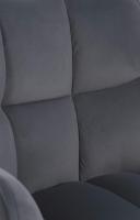 Esszimmerstuhl Swing Samt edelstahl dunkelgrau 