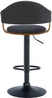 Barhocker Nilse Stoff schwarz walnuss/schwarz 