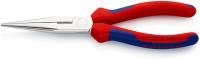 Flachrundzange L.200mm verchr.ger.Mehrkomp.-Hülle KNIPEX  