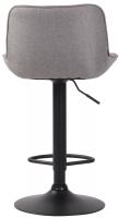 2er Set Barhocker Lentini Stoff schwarz grau 