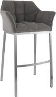 Barhocker Damaso E Cord mit 4-Fuß Gestell taupe 
