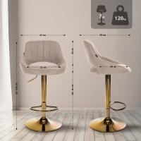 2er Set Barhocker Milet Stoff G taupe 