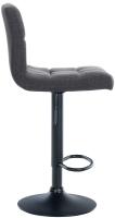 2er Set Barhocker Calma Stoff schwarz hellgrau 