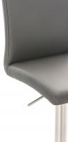 2er Set Barhocker Cadiz Kunstleder edelstahl grau 